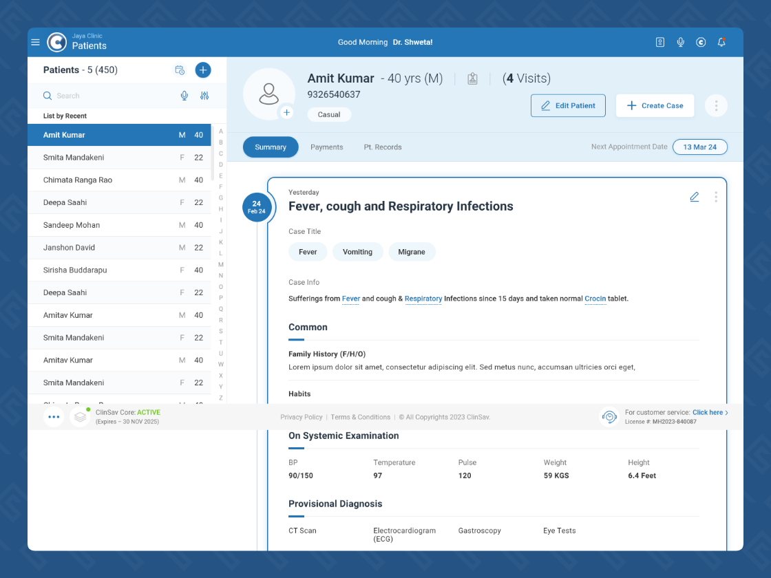 ClinSav Web Application — screenshot 2