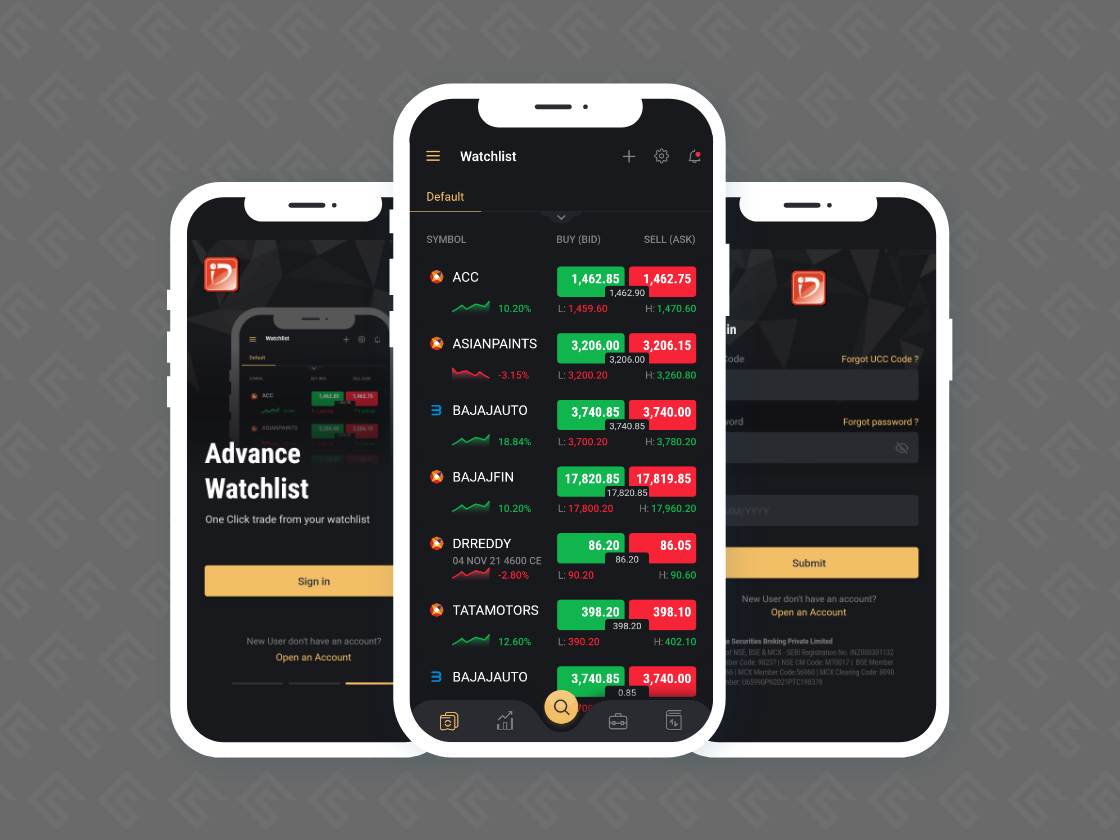 Definedge Securities Trading Mobile App — screenshot 1