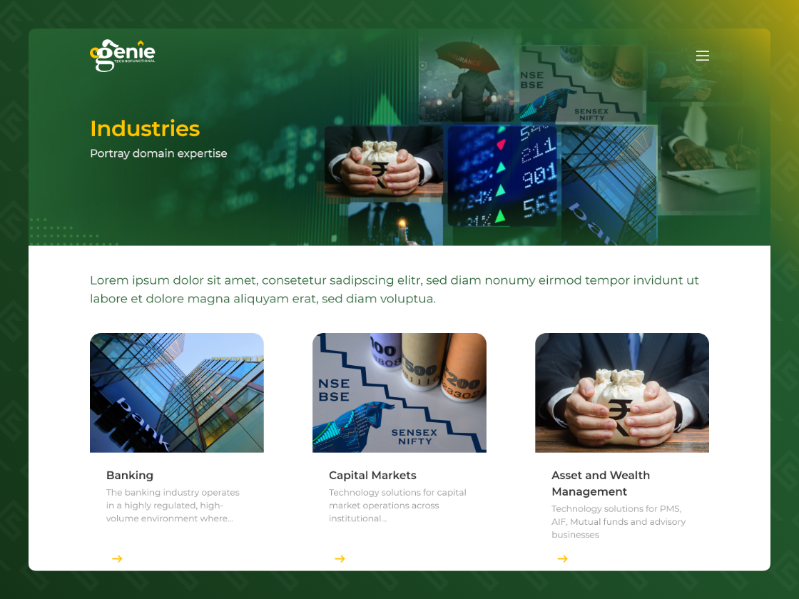 e-Genie Technofunction Website — screenshot 2