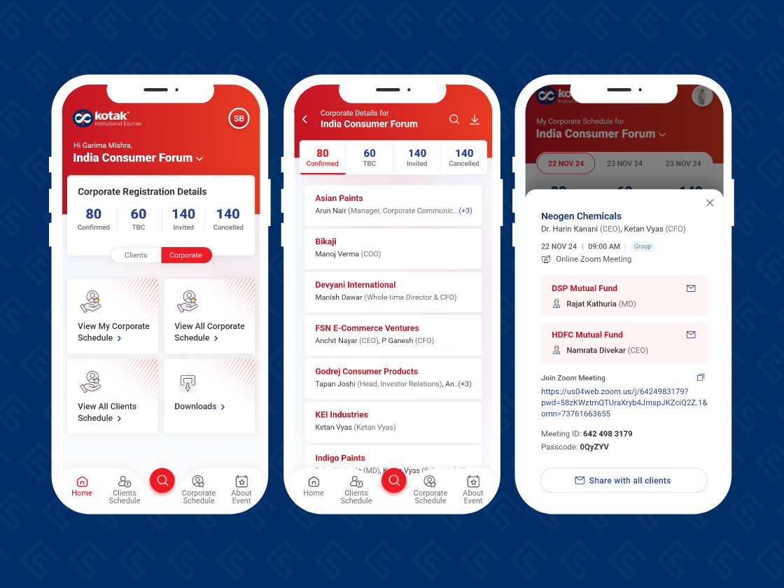 Kotak Conference Mobile App for Kotak Securities — screenshot 2