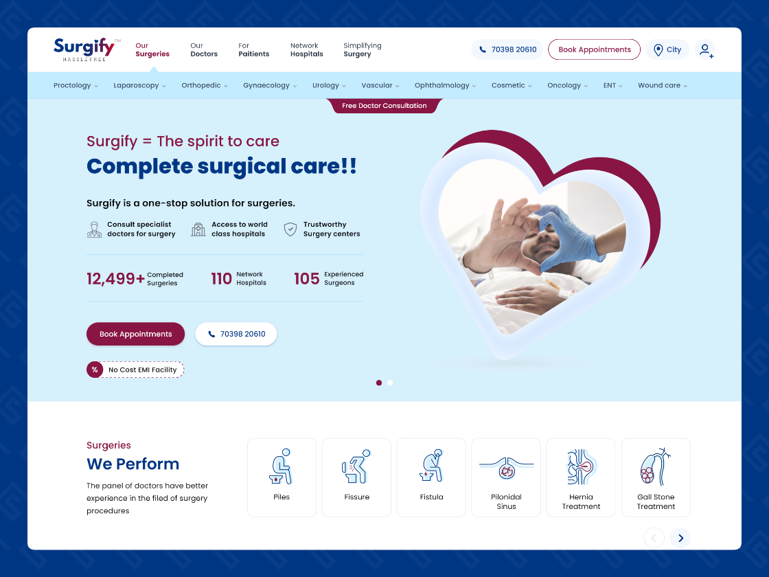 Surgify Website — screenshot 1